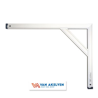 Prof Praxis - Metserswinkelhaak alu profiel met t ussensteun - 1000 x 1000 mm