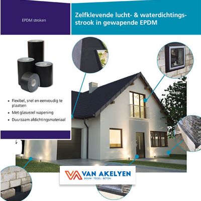 EPDM Resistit G SK - 50 cm breed zelfklevend - 1,6 mm dikte