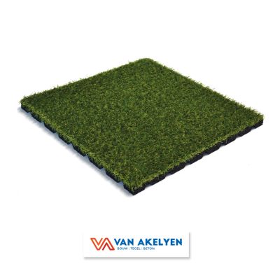 Rubbertegel 50x50x2,5 cm kunstgras art 181461