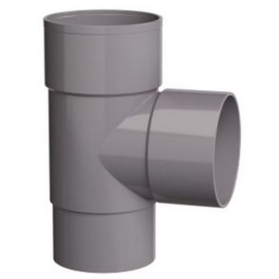 PVC RWA T-stuk grijs 87° - d 070 