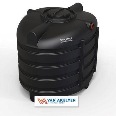 Septische put (PVC) - 3300 l - 202x161x137 cm Zwart ovaal