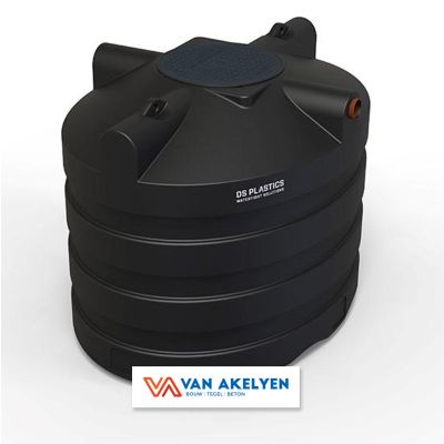 Septische put (PVC) - 5000 l - 235x180x174 Zwart ovaal