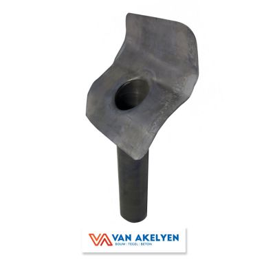 Lood - tapbuis schuin - diam. 80 mm - buis 30 cm 
