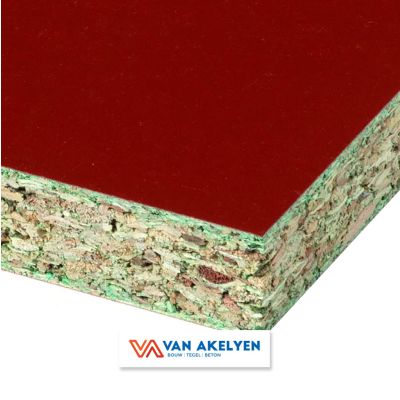 Vezelplaat watervast ROOD - 18 mm - 2,5 x 1,25 m  Melaspan